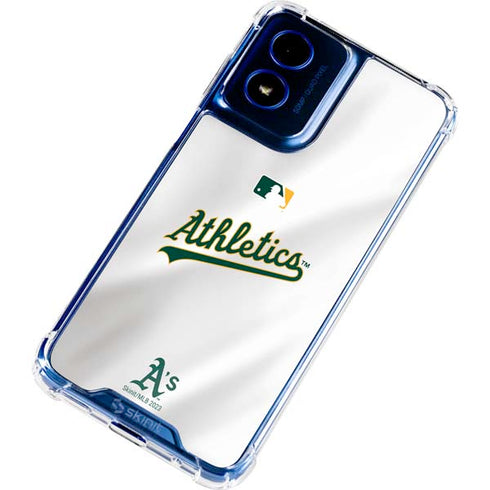 MLB Oakland Athletics Home Jersey Moto G 5G (2024) Clear Case